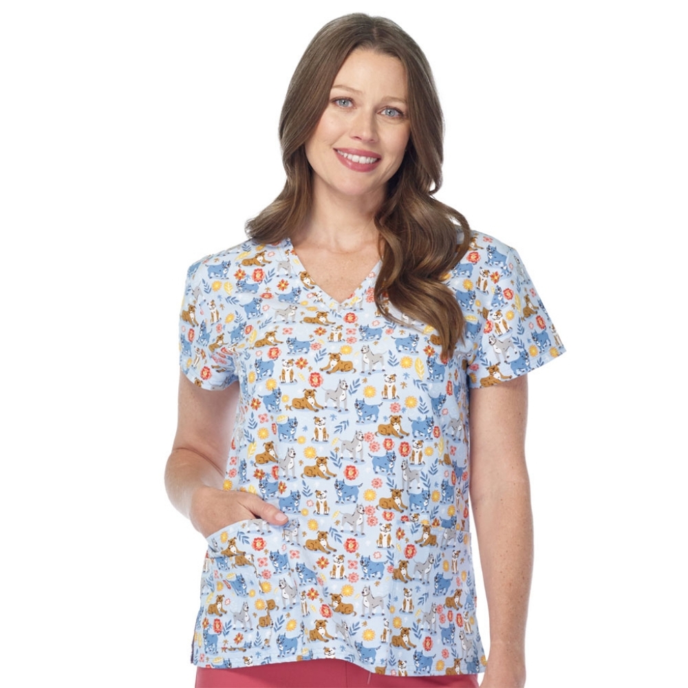 Scrubfinity basix "party dogs" scrubs
